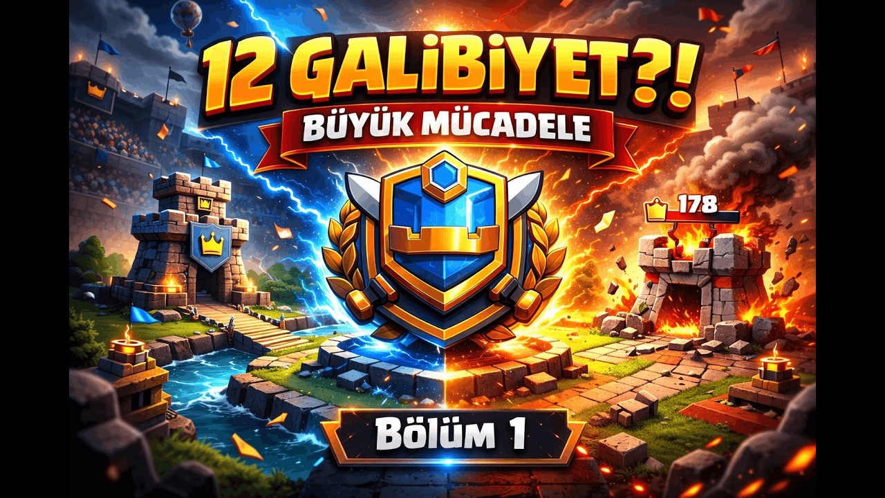 Clash Royale Büyük Mücadele – 12 Galibiyet Yolunda! | Bölüm 1 🔥