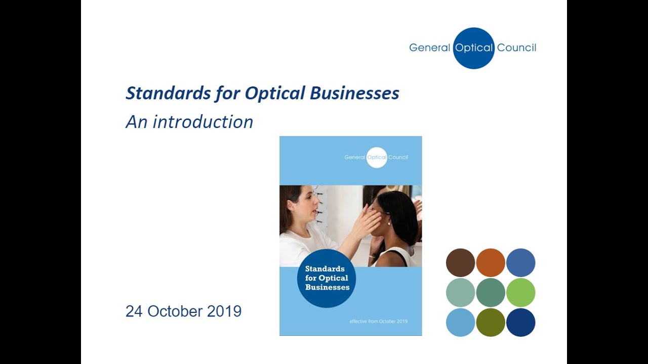 'Standards for Optical Businesses - an introduction' webinar