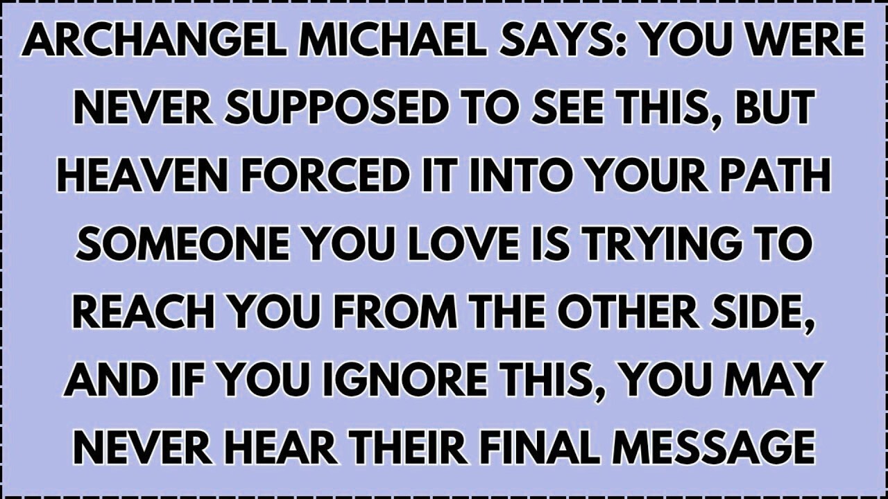 ♾️ ARCHANGEL MICHAEL SAYS_ YOU WERE NEVER SUPPOSED TO SEE THIS, BUT HEAVEN FORCED IT INTO YOUR