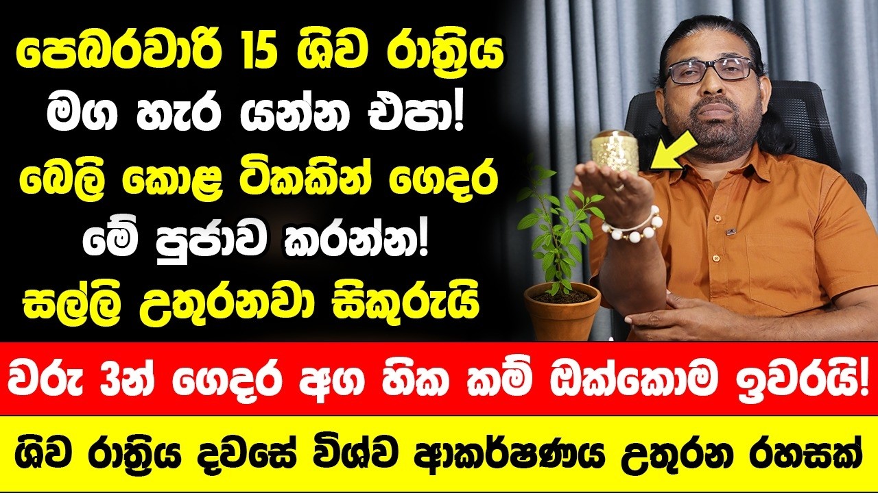 පෙබරවාරි 15 ශිව රාත්‍රිය නම් මග හැර යන්න එපා! බෙලි කොළ ටිකකින් ගෙදර මේ පුජාව කලොත් සල්ලි උතුරනවා!