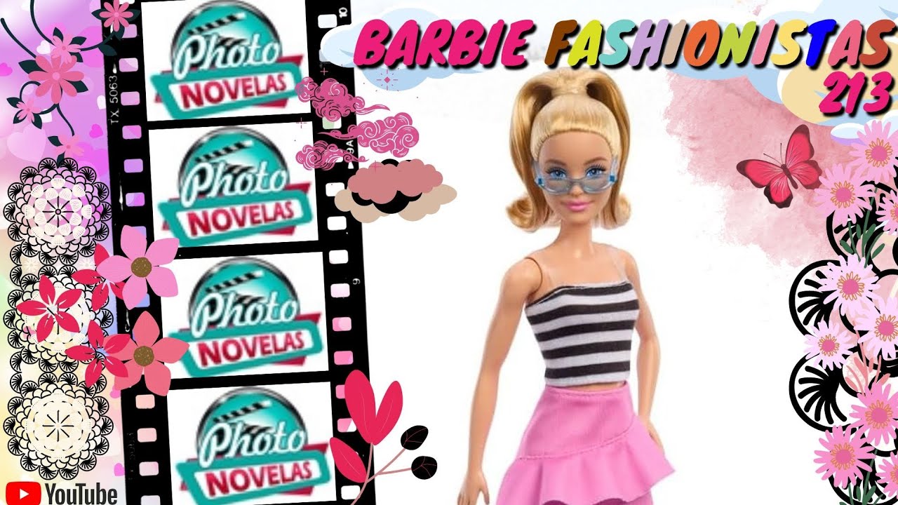 🏖 BARBIE Fashionistas 213, MILLIE com top listrado em preto e branco e saia pink [Unbox e Review]