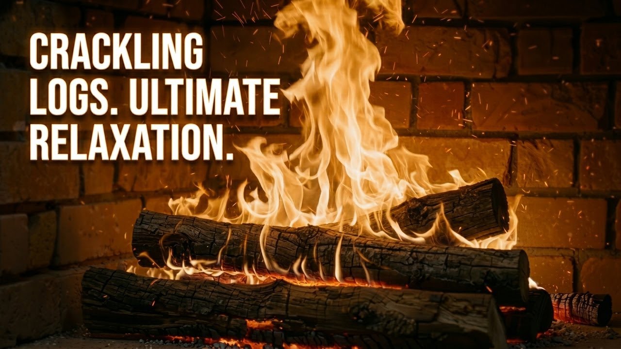 🔥 1 Hours Fireplace Ambience with Crackling Logs | Ultimate Relaxation 4K