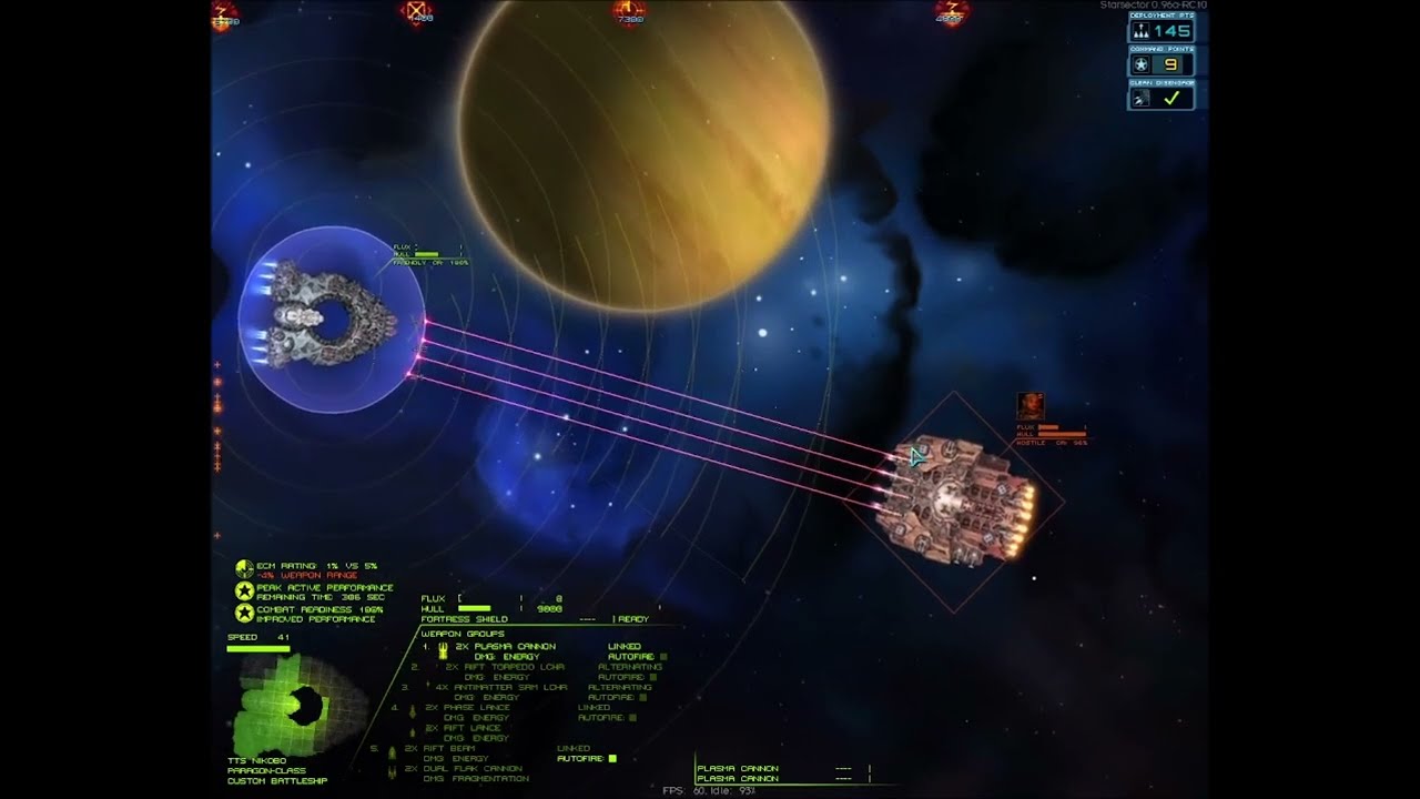 1 Paragon VS Bounty with double Invictus (Starsector 0.96a)