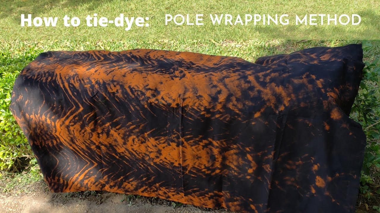 How to tie-dye using a pole wrapping method. Design 2 