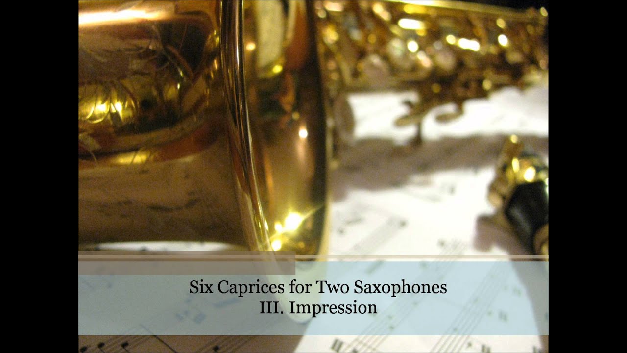 Six Caprices for Two Saxophones by Pierre-Max Dubois