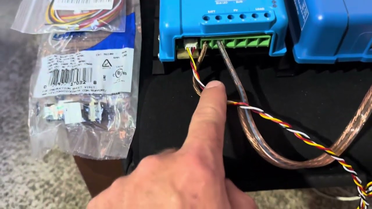 Victron VE Direct DIY cable run with Ethernet 2x MPPT Control / Charger