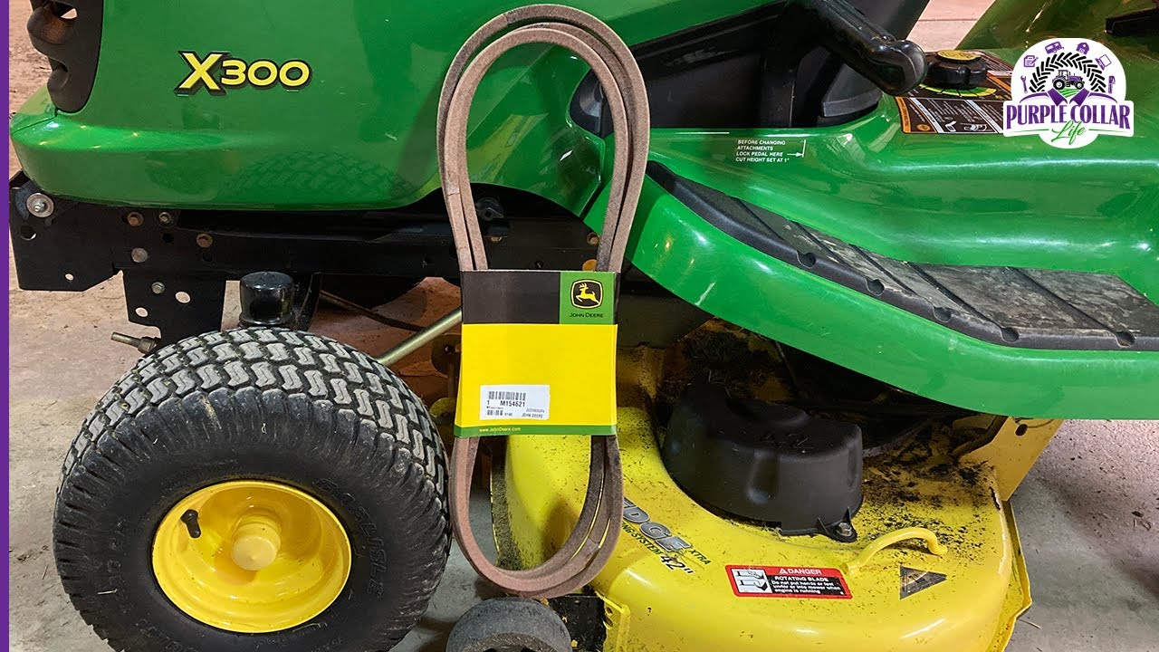 Как легко заменить ремень деки на John Deere X300 M154621