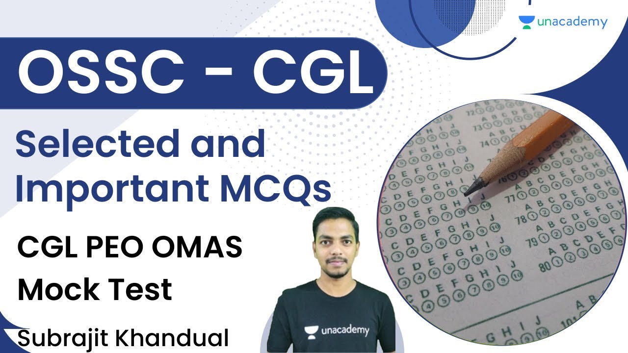CGL PEO OMAS Mock Test | Selected and Important MCQs | Subrajit Khandual | OSSC CGL