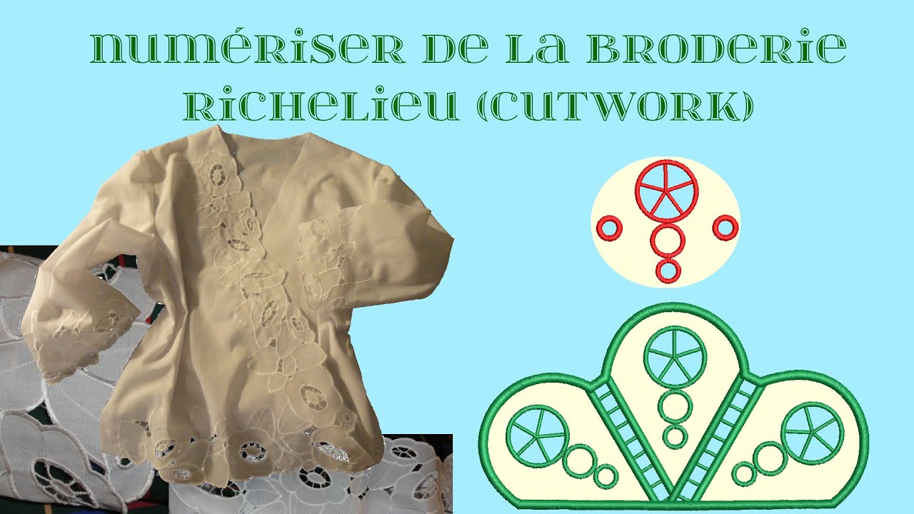 Numériser de la broderie Richelieu (Cutwork)