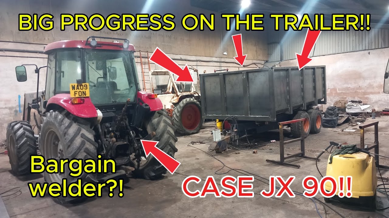 Сварочный аппарат Case JX90 | Большой прогресс в разработке прицепа | Сварочный аппарат за 70 фун...