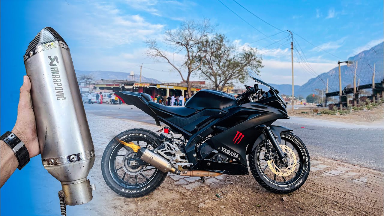 Yamaha R15 v3 gets Akrapovic Exhaust with Cat