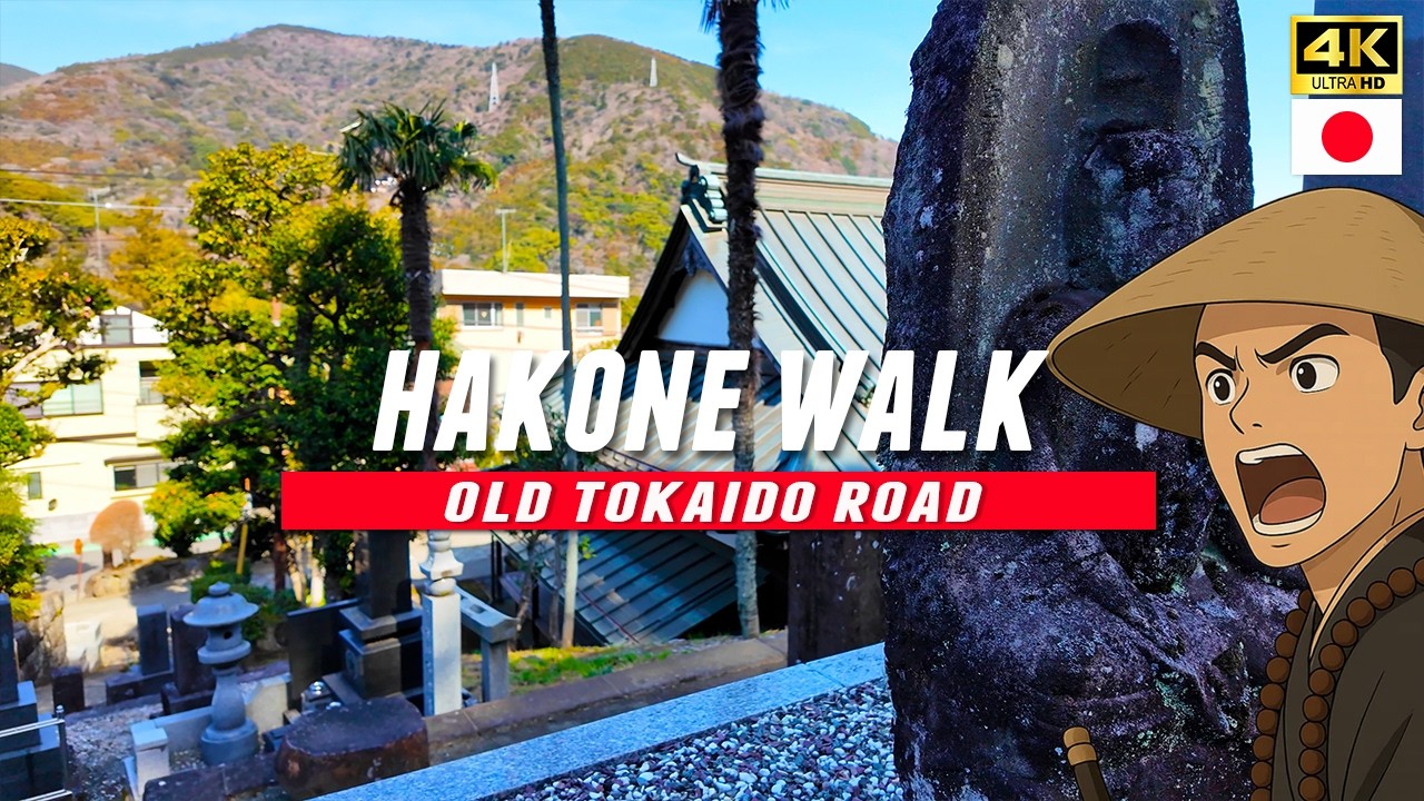 Hakone Walk to Shogenji Temple via Old Tokaido Road And Stone Statues - Kanagawa Japan Travel 4K