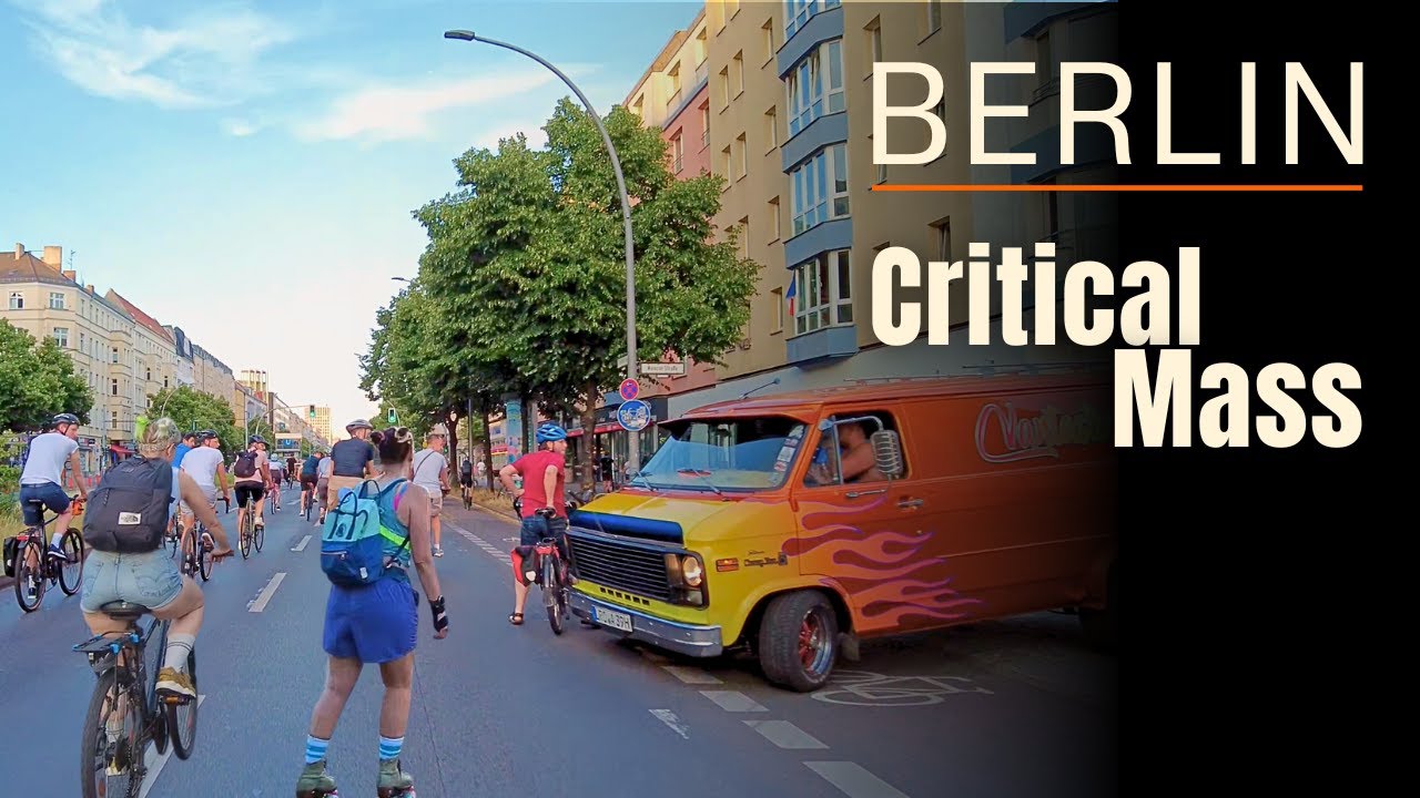 Berlin Traffic Chaos: Drivers vs. Critical Mass Bikers! | Berlin Cycling Tour | 4K