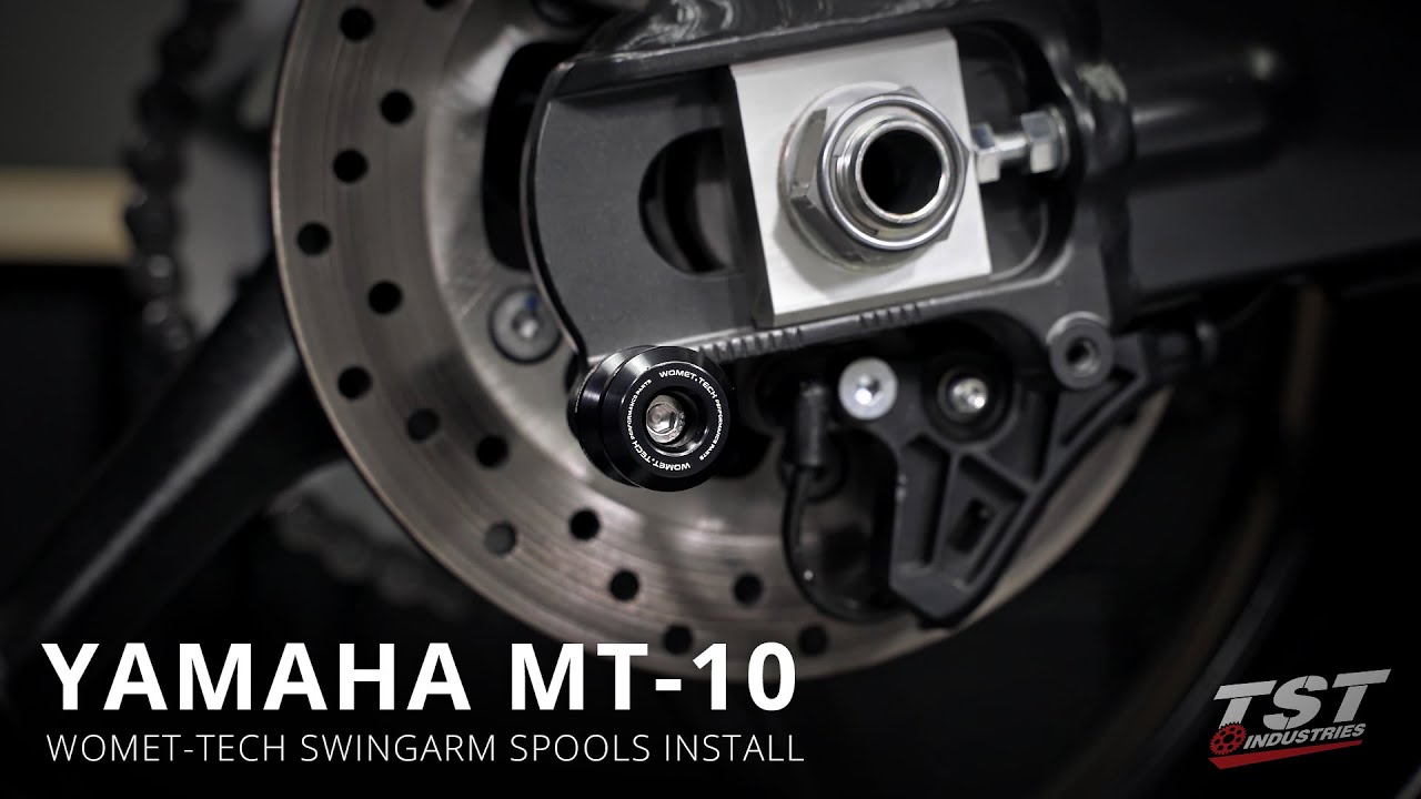 How to install Womet-Tech Swingarm Spools on a 2022+ Yamaha MT-10 by TST Industries