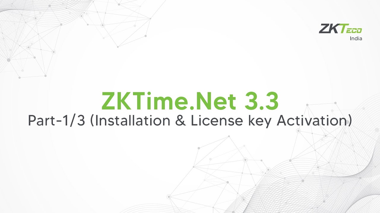 Установка ZKTime.Net 3.3 и активация лицензионного ключа
