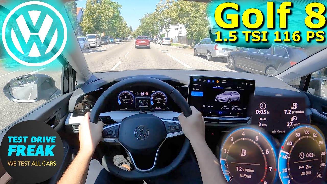 2024 VW Golf 8 Variant 1.5 TSI Facelift Manual 116 PS CITY POV DRIVE with Fuel Consumption