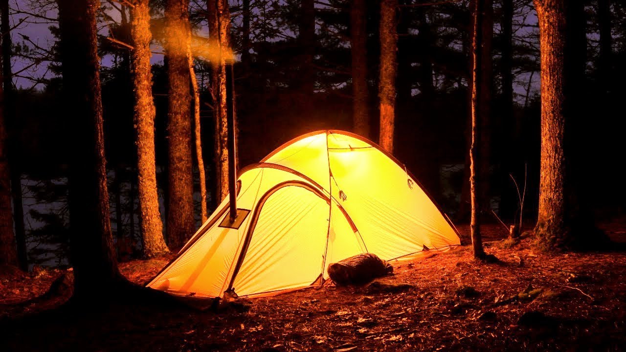 Hot Tent Camping In Rain
