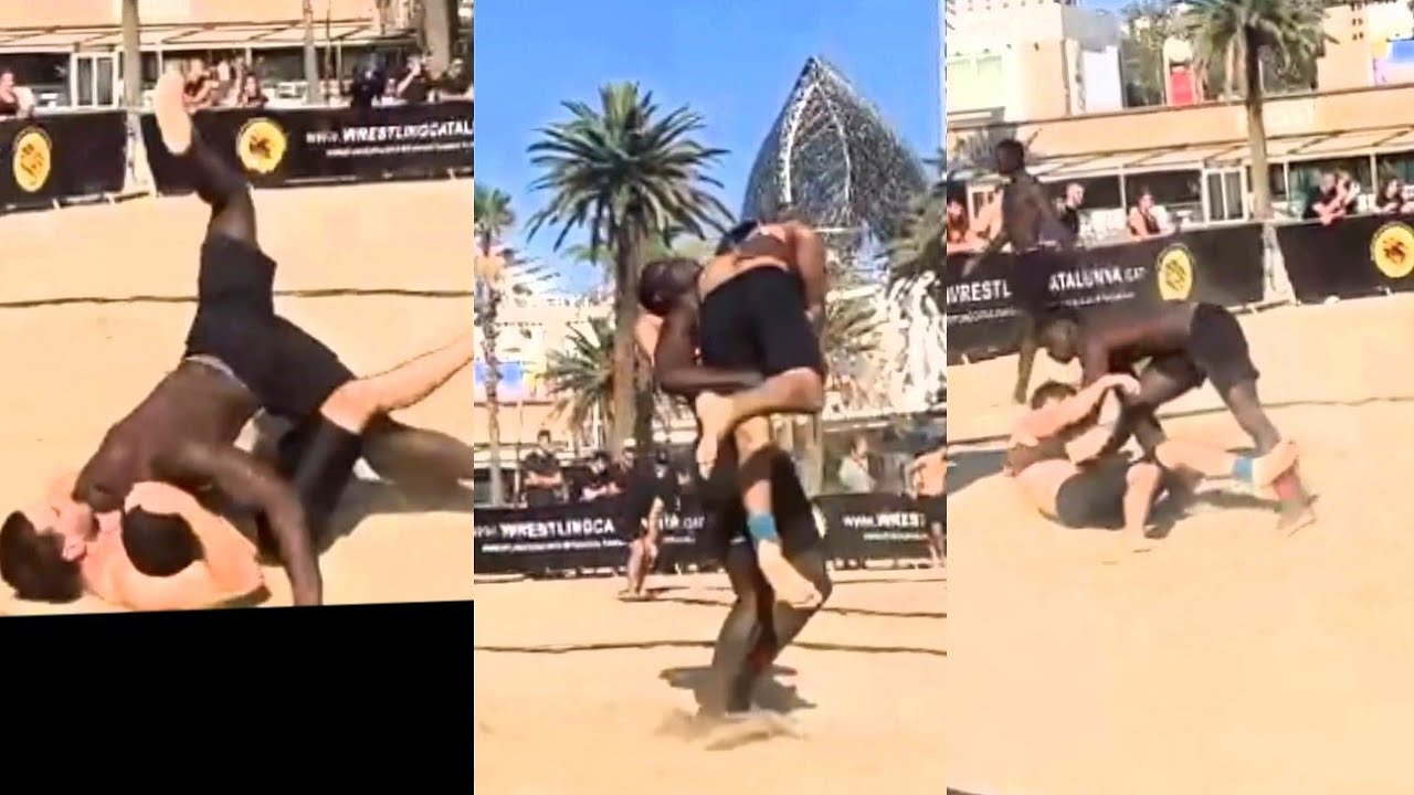 Lutte de plage en ESPAGNE, ADAMA BETENTY SÉNÉGAL,écrase les Toubabs et remporte la médaille d'or