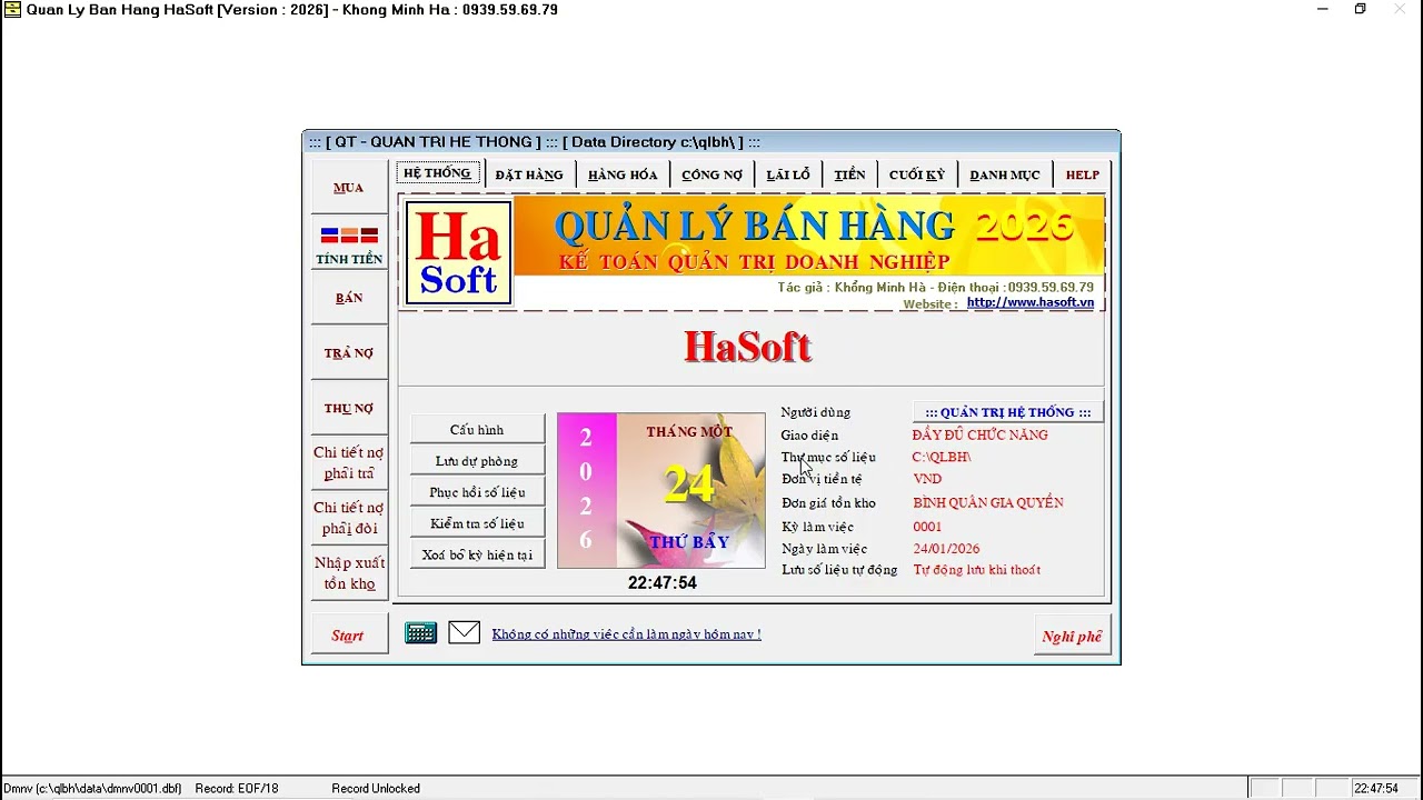 Hướng dẫn làm sổ sách kế toán HKD theo TT 152 bằng phần mềm QLBH hoặc Kế Toán HKD HaSoft 2026 !