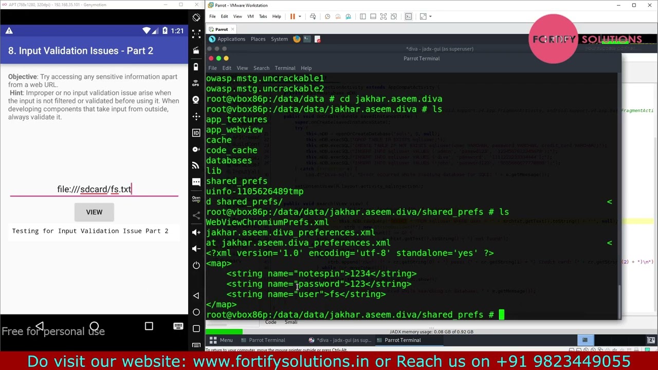 Input validation issue in Android app Pentesting in Hindi