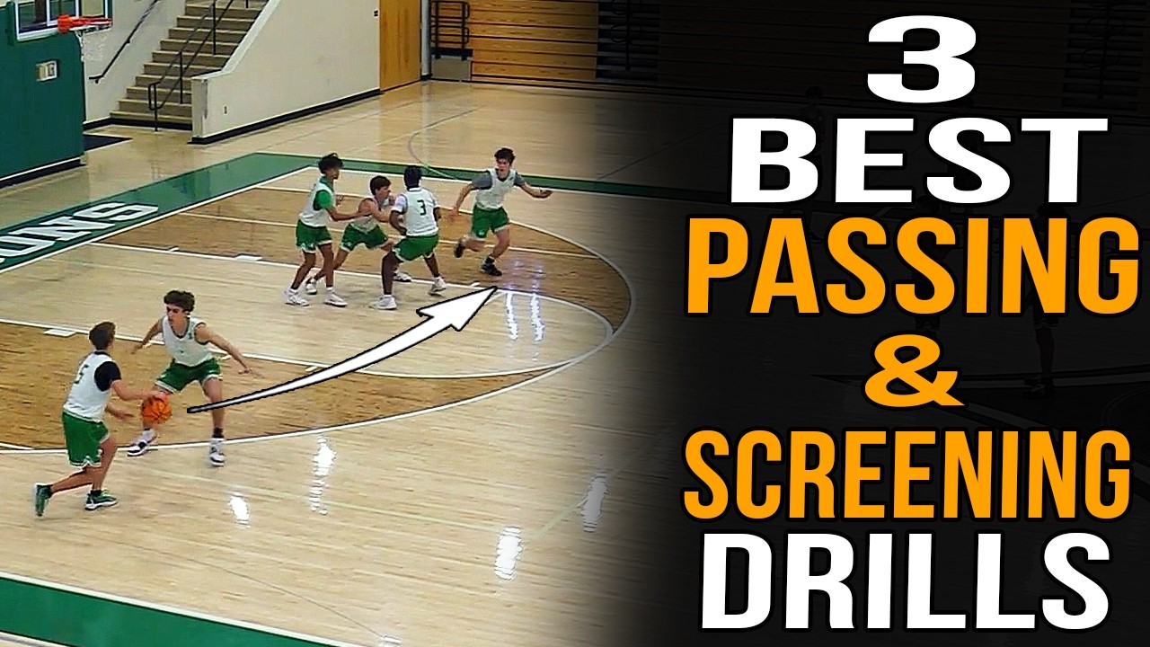 3 Best Basketball Drills For Passing & Screening | Small Sided Games For Conceptual Offense