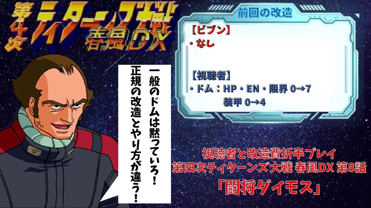 第四次ティターンズ大戦 春風DX 第8話「闘将ダイモス」