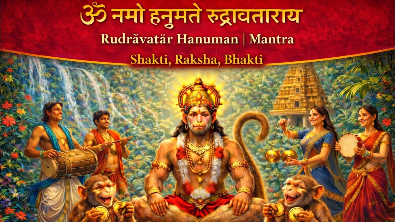 ॐ नमो हनुमते रुद्रावताराय | Rudrāvatār Hanuman Mantra | Shakti, Raksha, Bhakti | #ameesmusicmelodies