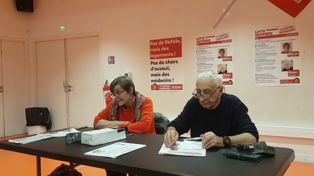 Réunion Alfortville 4 Mars Lutte Ouvrière le camp des travailleurs Municipales Introduction partie 1