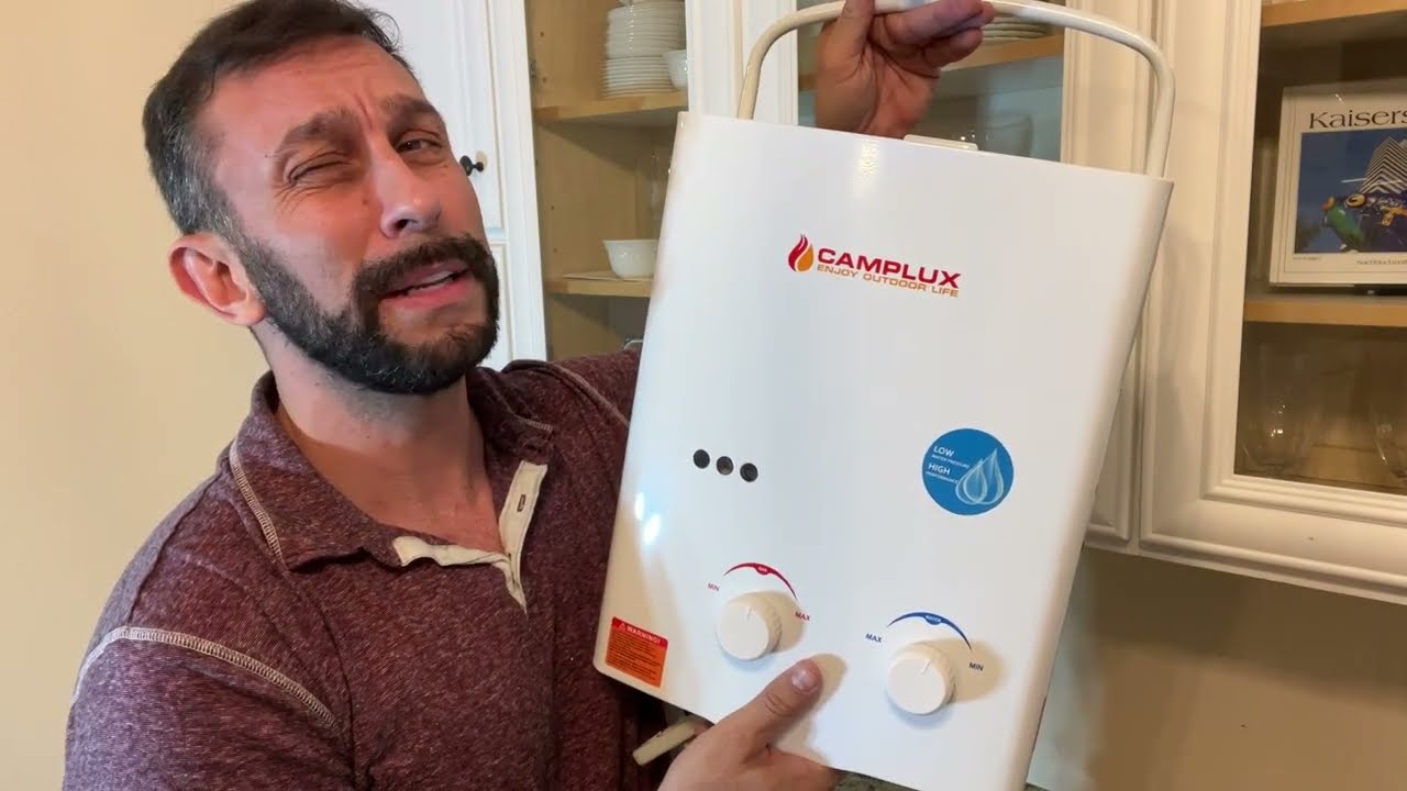 Обзор водонагревателя Camplux Tankless Tankless, 1,32 галлона в минуту, портативный пропановый, д...