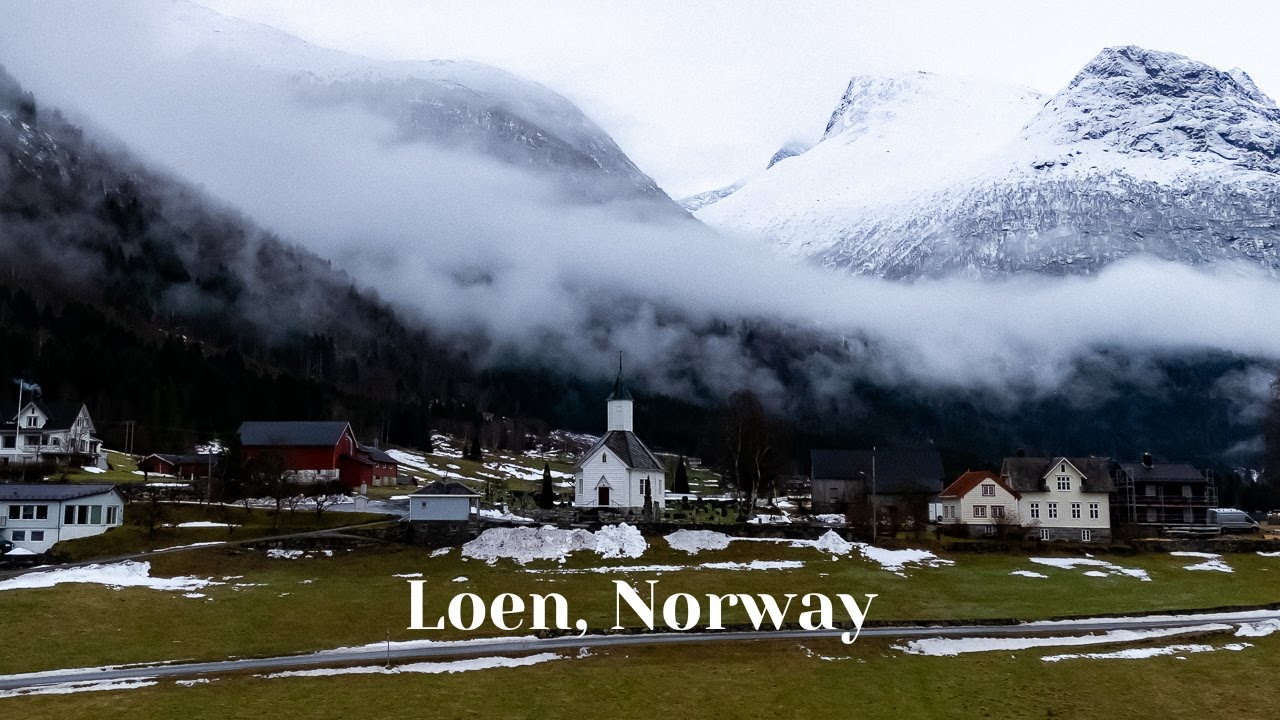 [4K Snowy Walk] Misty Morning in Loen, Norway ❄️ | Peaceful Winter Ambience, No Music
