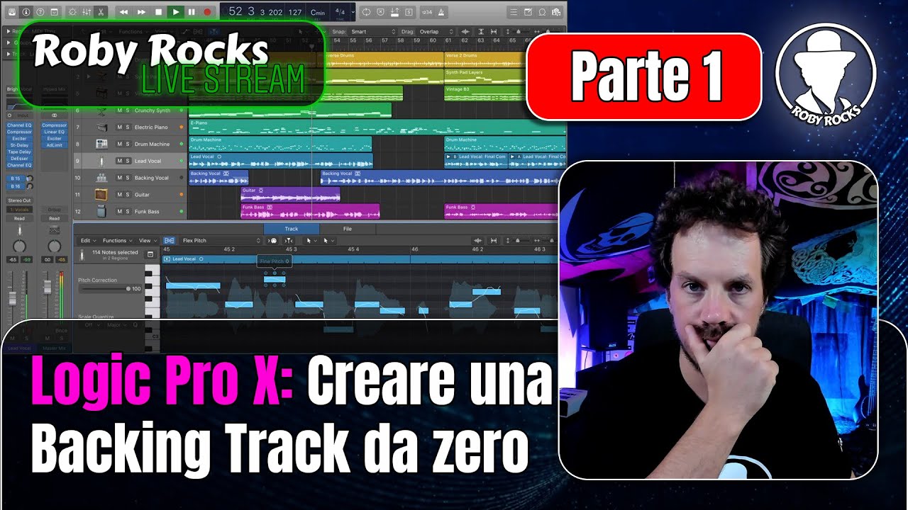 Roby Rocks Live | LOGIC PRO X: Registrazione, Mixing e Mastering. Creare una backing track (parte 1)