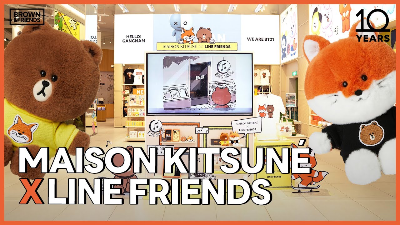 [MAISON KITSUNÉ X LINE FRIENDS] 라인프렌즈 스토어에 등장한 브라운과 키츠네!