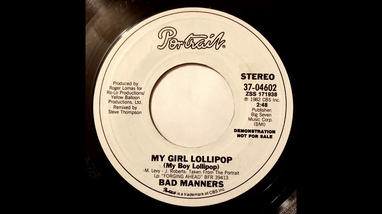 Bad Manners - My Girl Lollipop 45 Promo