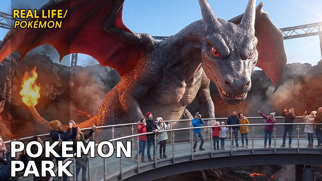 Real Life Pok&eacute;mon Park: What If Pok&eacute;mon Existed - Shiny Charizard?! Part 15 (Reimagined With AI)