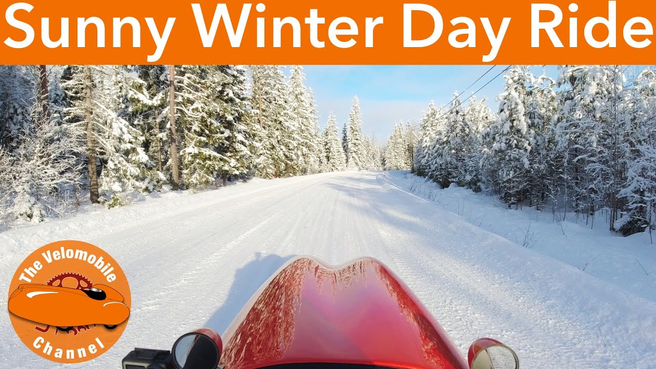 Velomobile Ride on a Sunny Winter Day