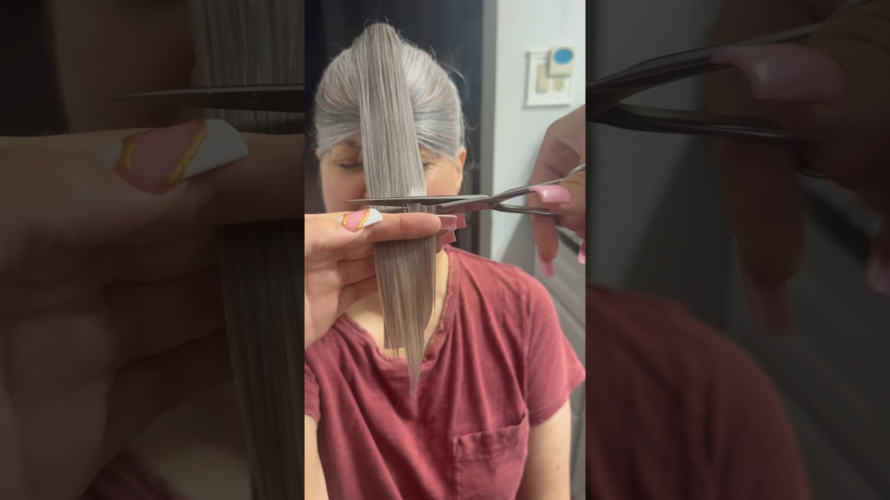 WOLF CUT ON MY MOM!!!! how do you think i did?!!!