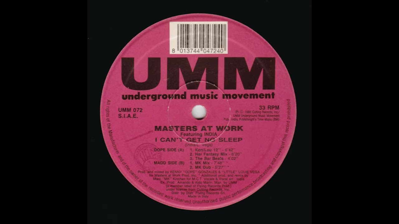 Masters At Work - I Can't Get No Sleep (MK Mix) (Piano House, 1993)