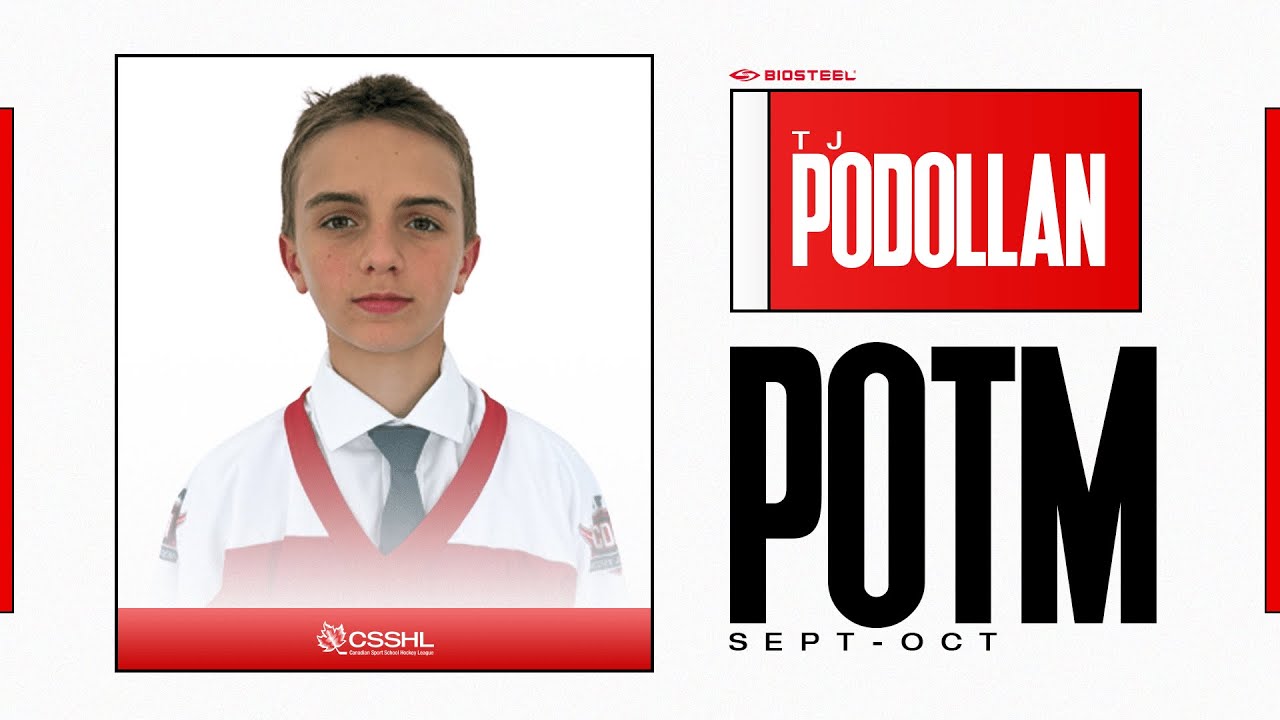 U15 Sept/Oct POTM: TJ Podollan, Coeur d'Alene Hockey Academy