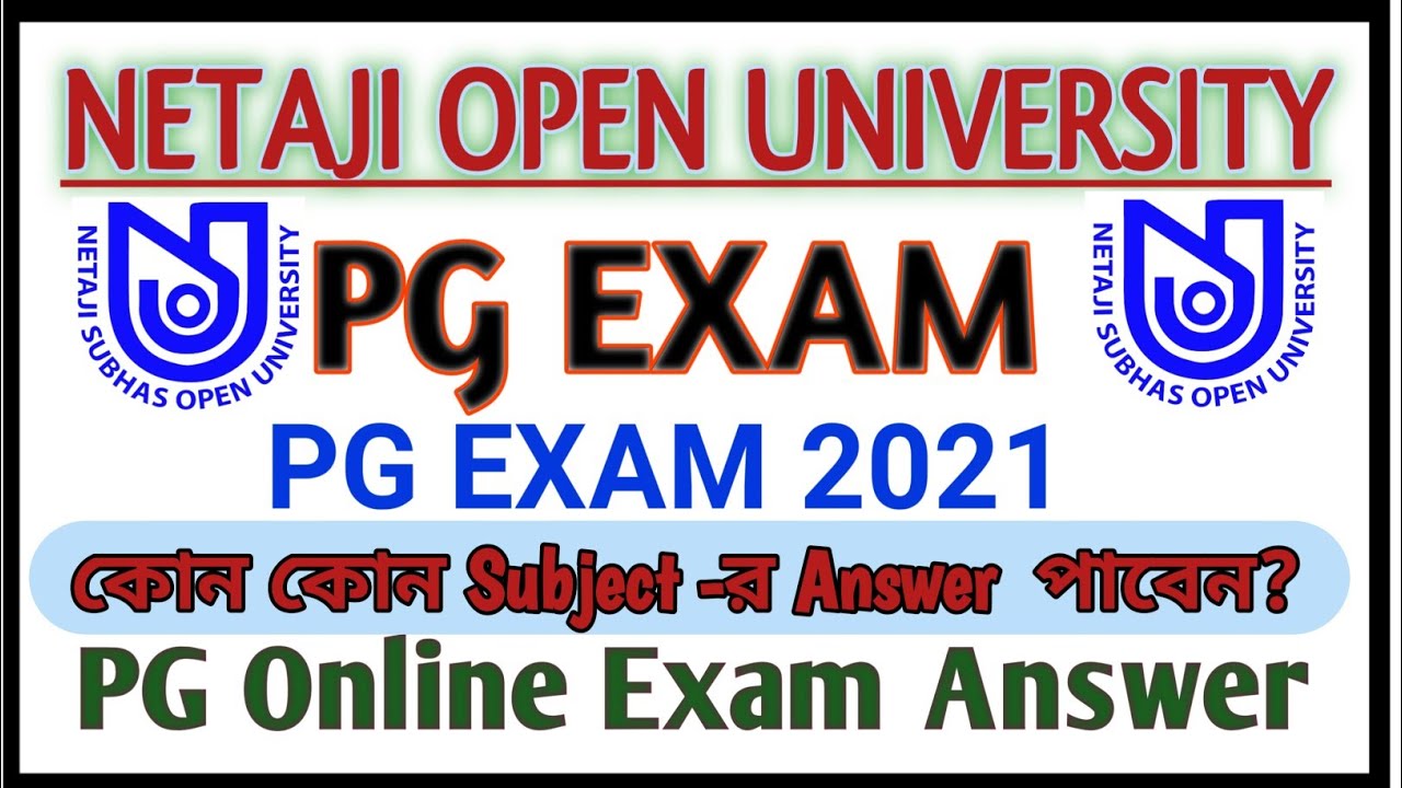 NSOU PG FINAL EXAM ANSWER 2021 l Answer Related Information , Answer কোথায় পাবেন ll