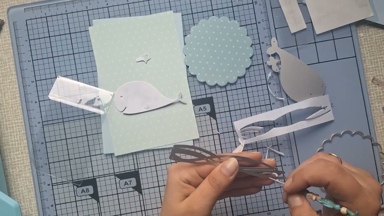 Teil 2 der Taufkarten. Materialien von Action und temu. #taufkarte #Action #actionblock #temu 