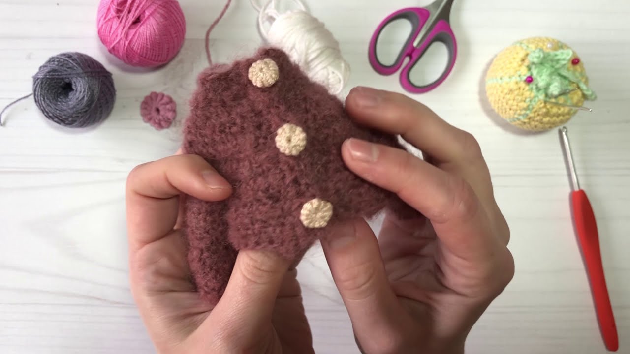 Como hacer botones handmade a ganchillo (ENG subtitles)