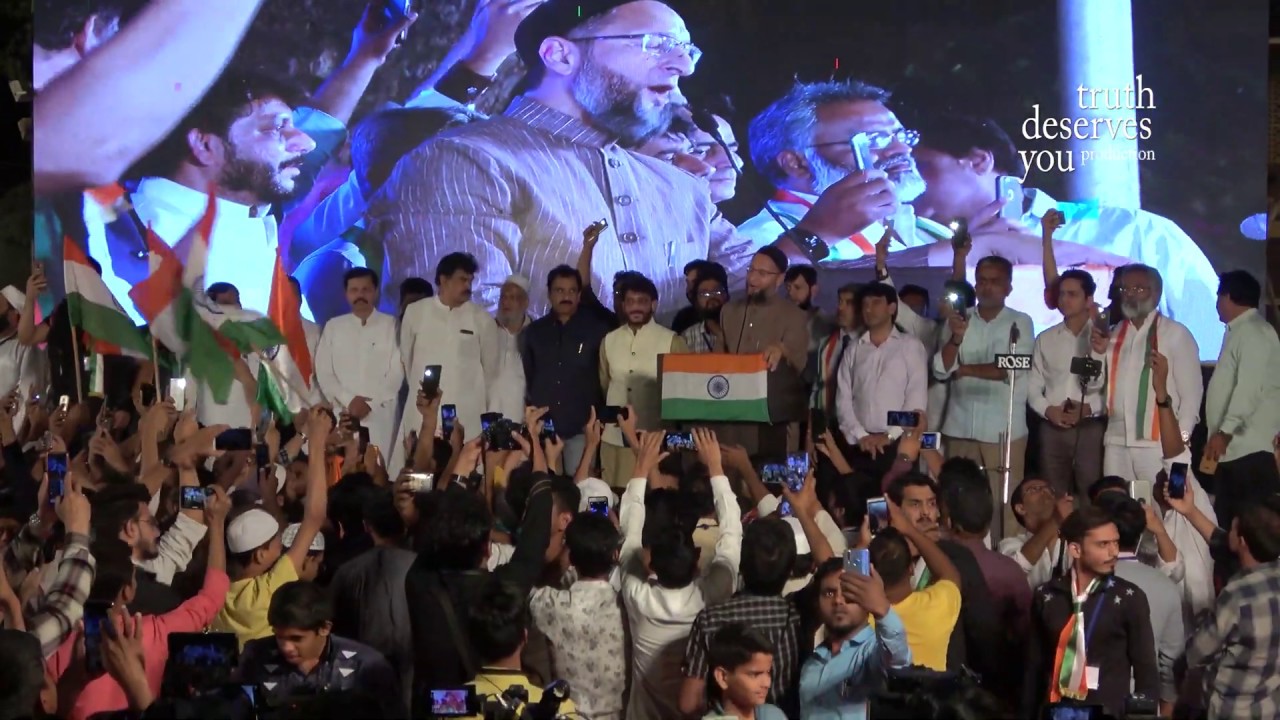 [4K] Watch Asaduddin Owaisi & 7000 People Read Preamble of Constitution in Mumbai