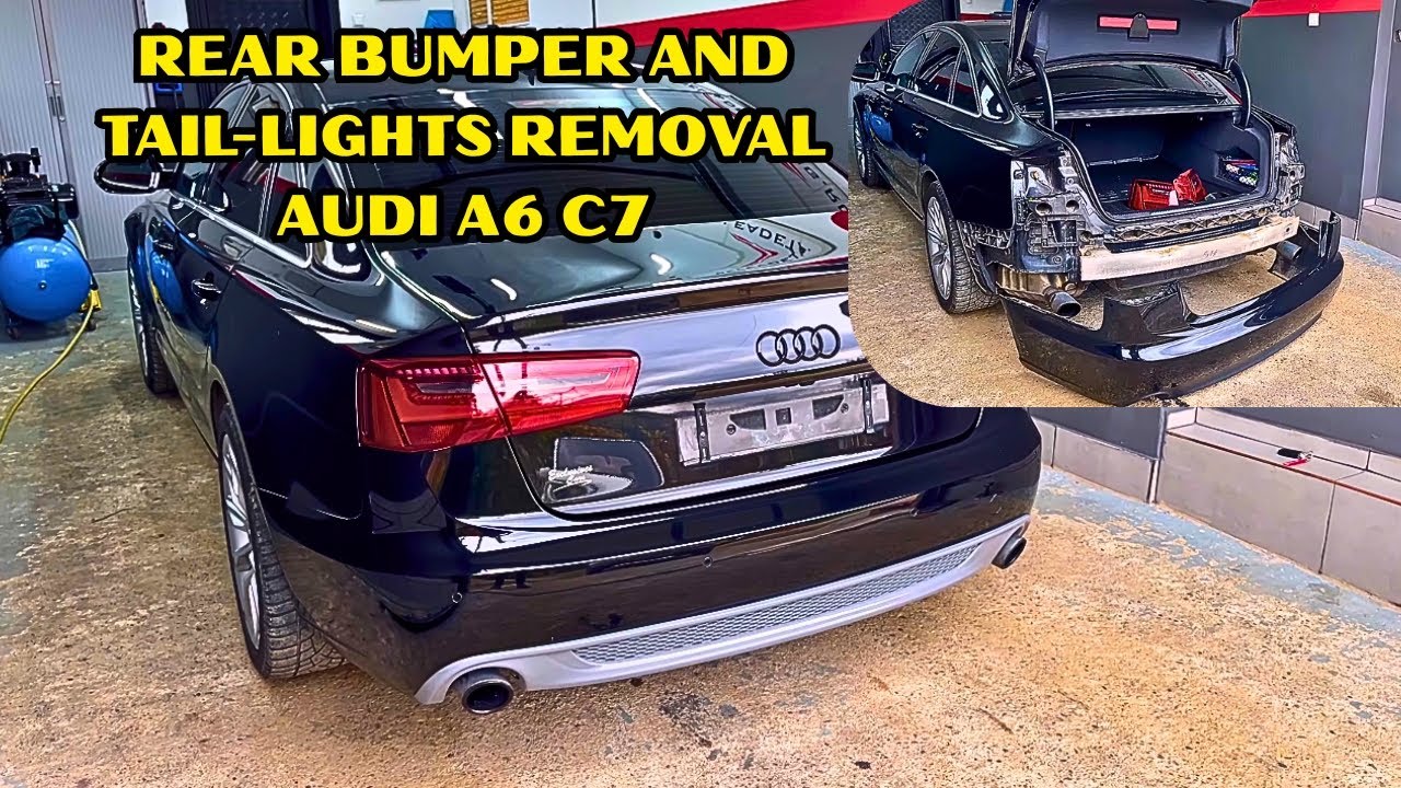 СНЯТИЕ ЗАДНЕГО БАМПЕРА И ЗАДНИХ ФОНАРЕЙ НА AUDI A6 C7!