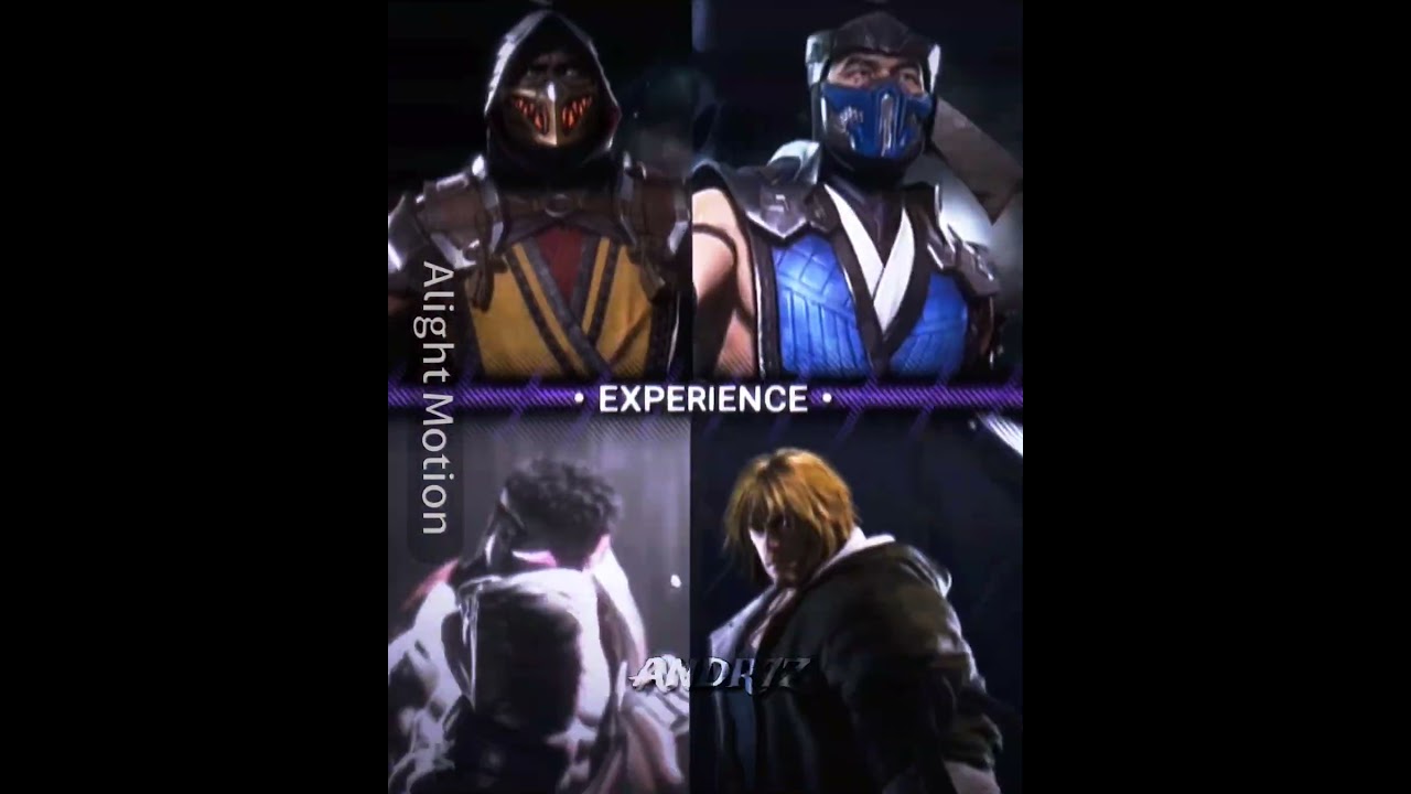 Ryu and Ken vs Scorpion and Sub Zero #mortalkombat1#streetfighter#shorts
