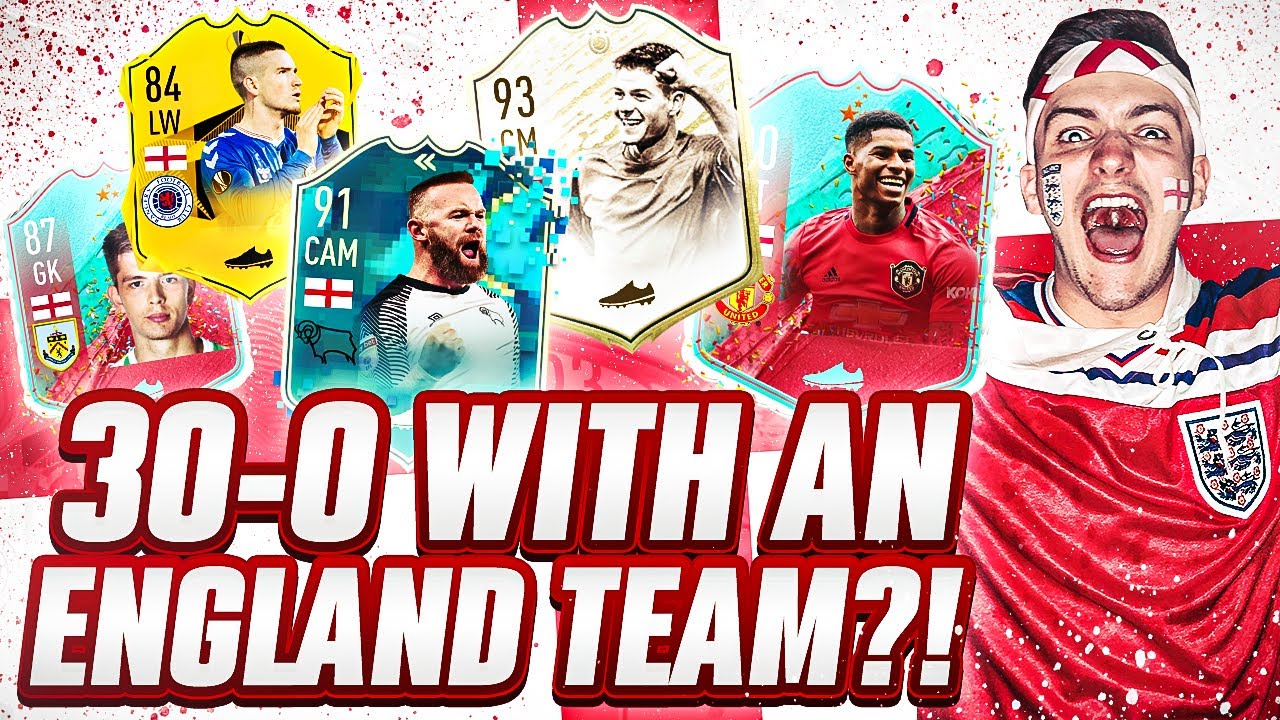 30-0 ON FUT CHAMPIONS with AN ENGLAND TEAM!! Fifa 20 TOP 100 Gameplay & Squad Builder!! TOTSSF!