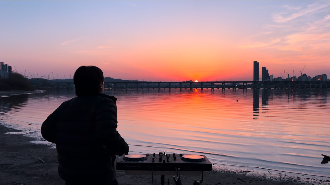 playing house on the riverbank, Seoul, Korea