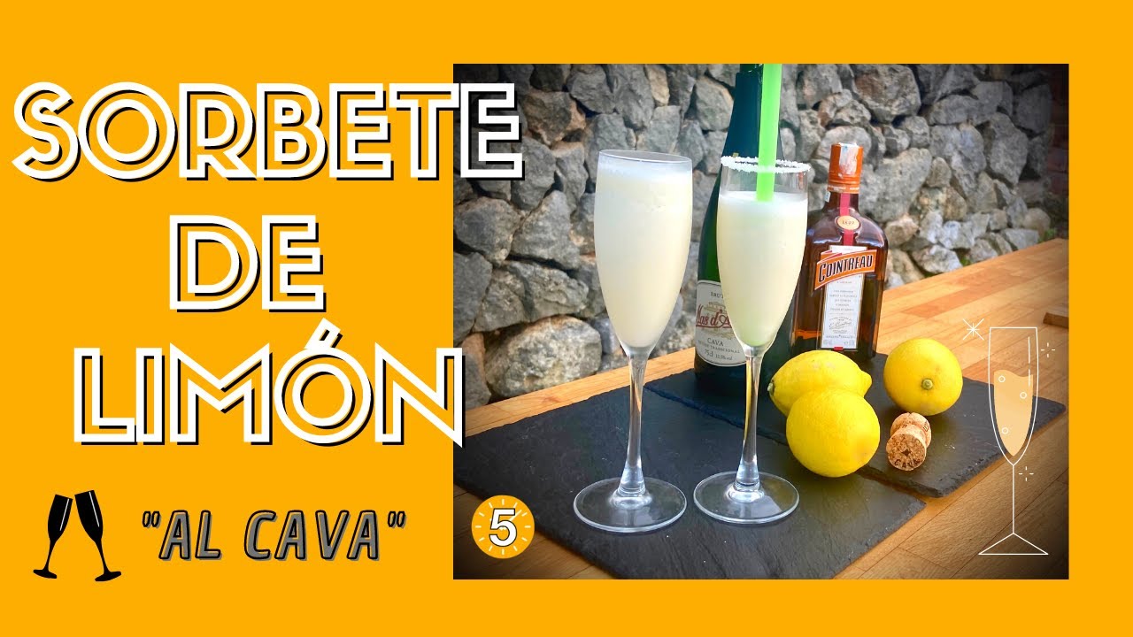 SORBETE DE LIMÓN al Cava 🍾 Receta Tradicional Casera Fácil 😋 - Recetas en 5 Minutos