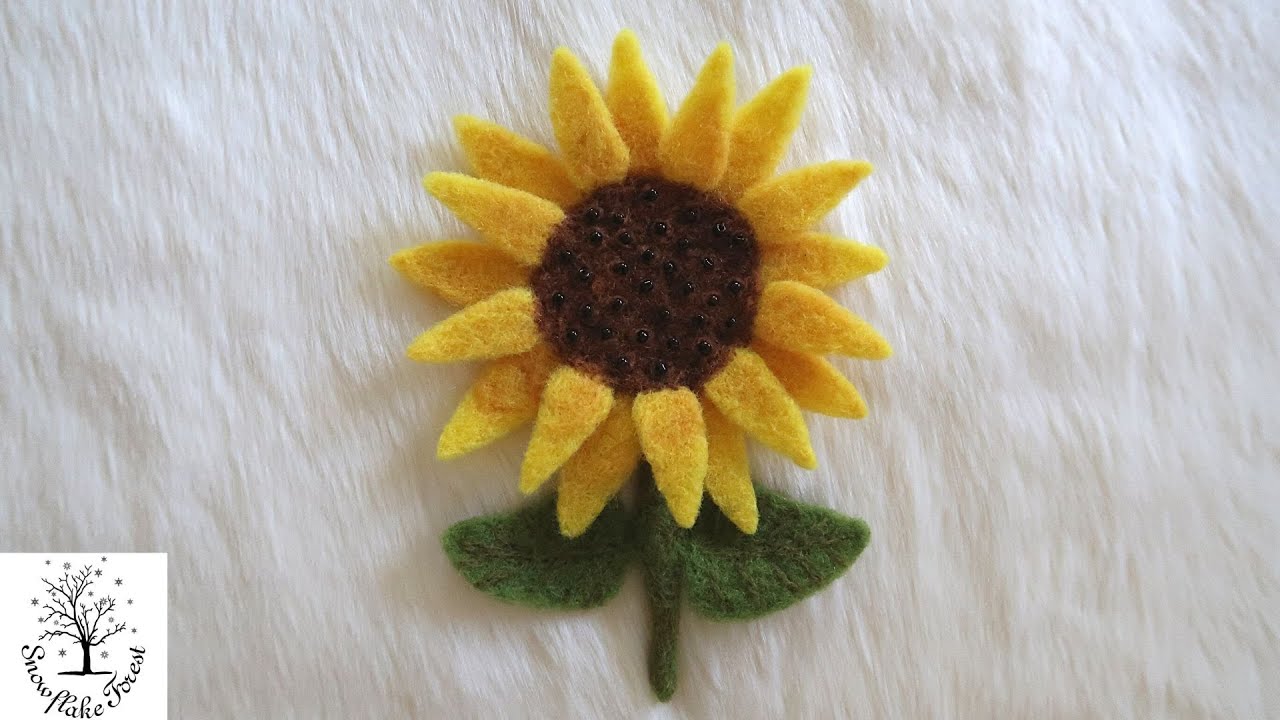 How To NEEDLE FELT A Sunflower