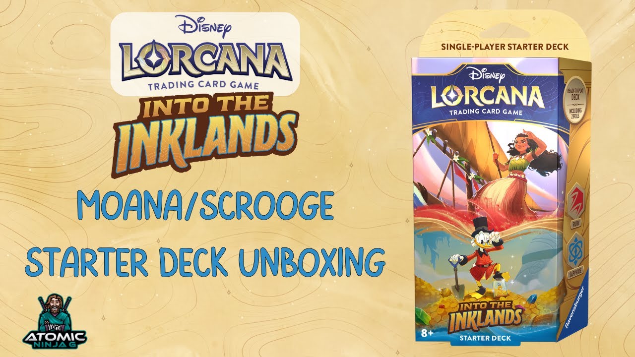 Moana & Scrooge Starter Deck Unboxing - Into the Inklands - Disney Lorcana