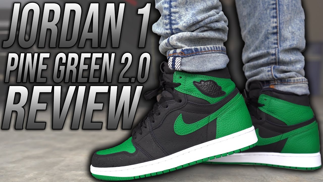 ПОСМОТРИТЕ, ПРЕЖДЕ ЧЕМ ПОКУПАТЬ! ОБЗОР JORDAN 1 BLACK PINE GREEN 2.0 И ПЕШКОМ В 4K!!!